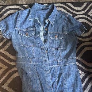 Jean button up dress